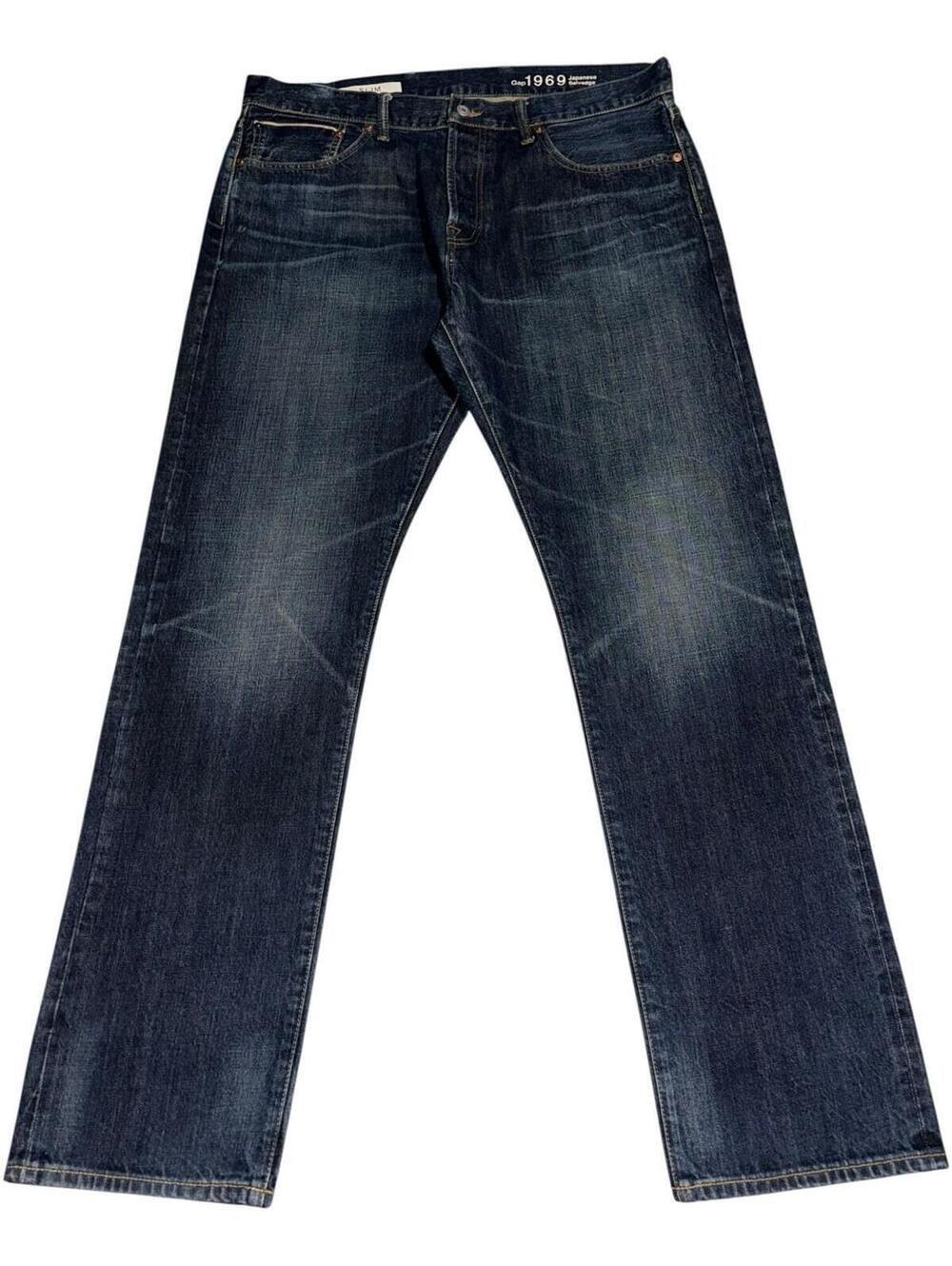 Fits 36x33 Selvedge Gap 1969 Japanese Denim Jeans Slim Jeans Western Y2k Vintage